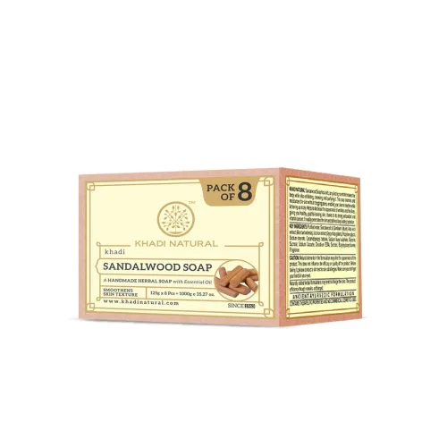 Image of Khadi Natural Sandalwood Soap Pack of 8(125gx8) (1000g)