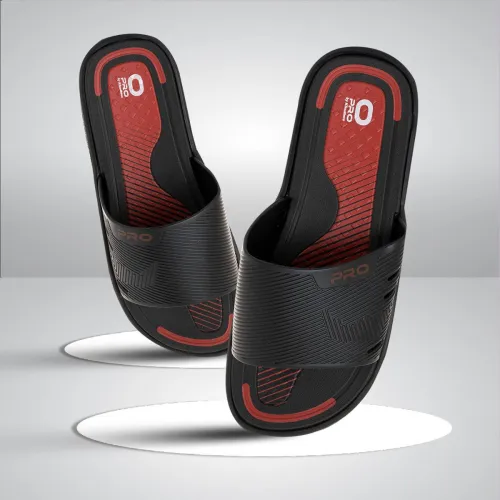 Image of Khadim's Men Slides (Black , 9)