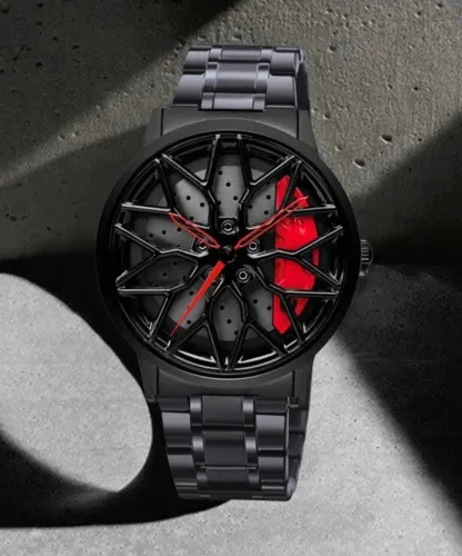 Image of KHXR Car wheel watch | Spinning watch Red watch Analog Watch - For Men