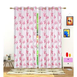Kiara Creations 1Piece Pearl Printed Curtains for Window 6ft
