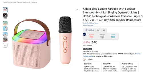 Image of Kidara Sing Square Karaoke with Speaker Bluetooth Mic for kids