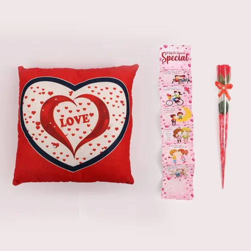 Image of Kiddie Castle Love Heart Cushion Gift Combo