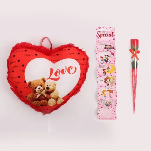Image of Kiddie Castle Love Heart Cushion Gift Combo