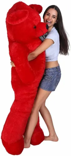 Image of Kiddie Castle Red Teddy Bear - 3 Feet