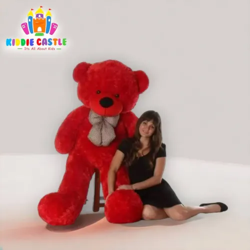 Image of Kiddie Castle Teddy Bear Red 4 Feet