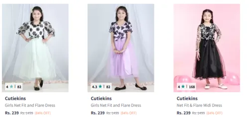 Image of Cutiekins Girls Kids Dress At Starting @ ₹239