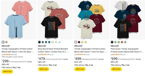 Image of Kids Fashion Tshirt Minimum 80% Discount