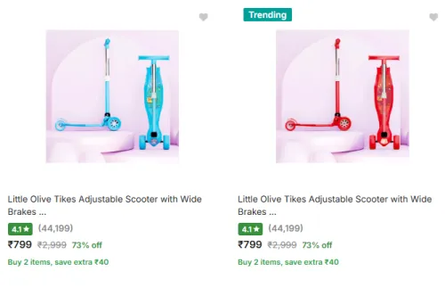 Image of Kids Scooter Minimum 70% Discount