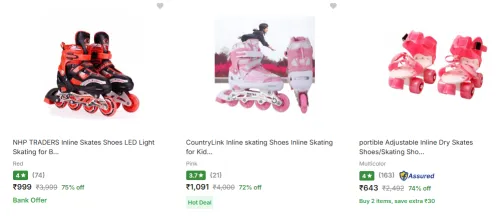 Image of Kids Skates Shoes Minimum 70% Discount