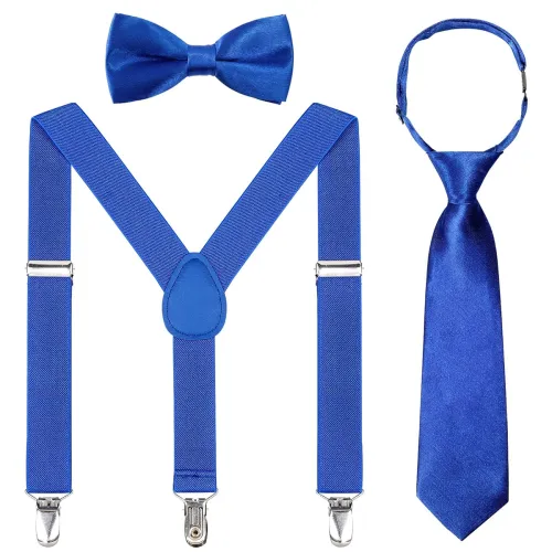 Image of Kids Suspender Bowtie Necktie Sets