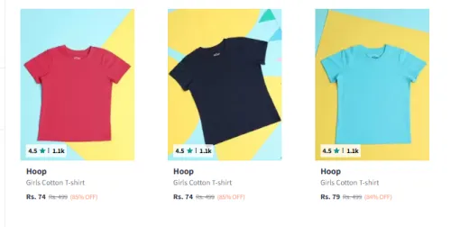 Image of Kids T-shirt From ₹74