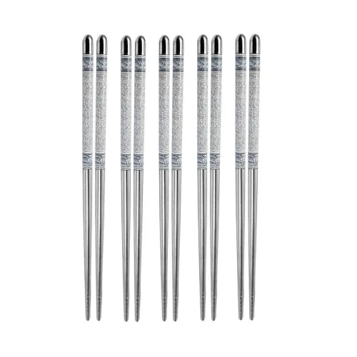 Image of Kienlix Stainless Steel Chop Sticks 5 Pairs