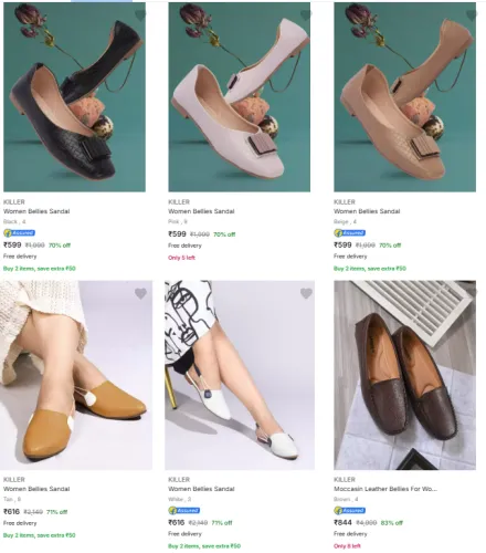 Image of Killer Brand Women's Sandal @ Minimum 70% Discount