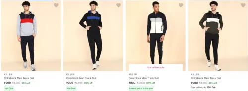 Image of KILLER Color block Men Track Suit Starting at ₹999
