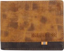 KILLER Men Casual Tan Artificial Leather Wallet