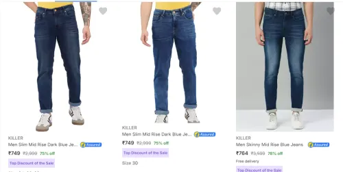 Image of killer men-s-jeans up to 78% Discount