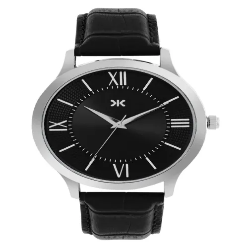 Image of Killer Men's Analog Watch – Brass Dial, Leather Strap (KLMO64C)