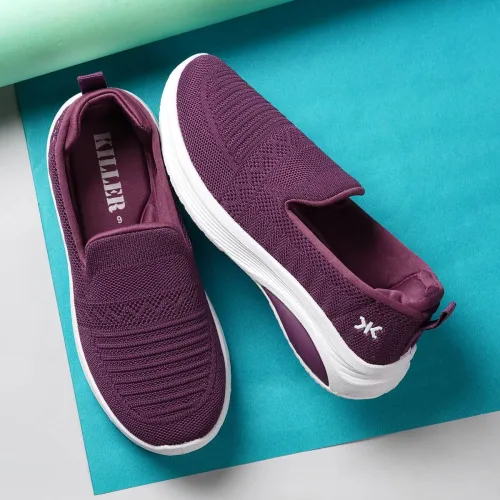 Image of KILLER  Comfi-zone Premium Slip On Sneakers For Women Purple 4
