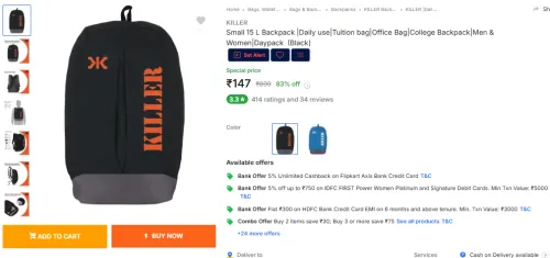 Image of KILLER Small 15 L Backpack