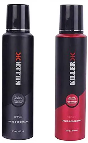 Image of KILLER Wave and Storm Deodorant Spray - For Men & Women  (300 ml, Pack of 2)