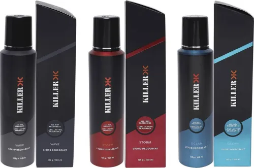 Image of Killer Wave STM OCN-SET Standard Assorted Deodorant Spray for Men (450ml, Pack of 3)