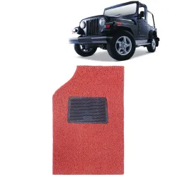 Kingsway Noodle Car Floor Mats for Mahindra Thar Red So5