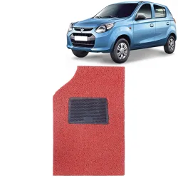 Kingsway Noodle/Grass Car Floor Mats Set of 5, Red