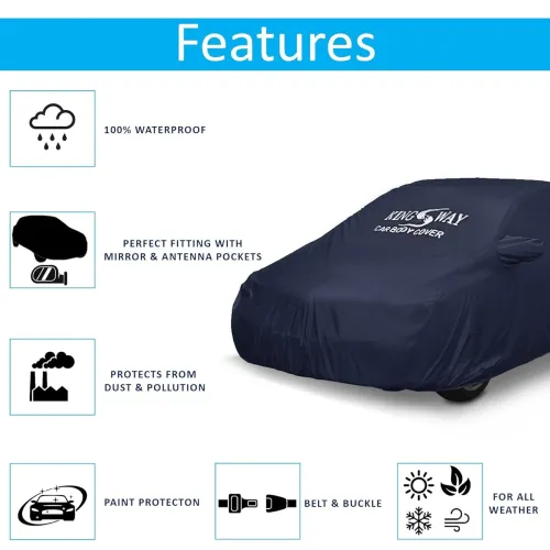 Image of KINGSWAY® Verna Car Body Cover Waterproof with Mirror Pockets for (Year 2023 Onwards) All Model