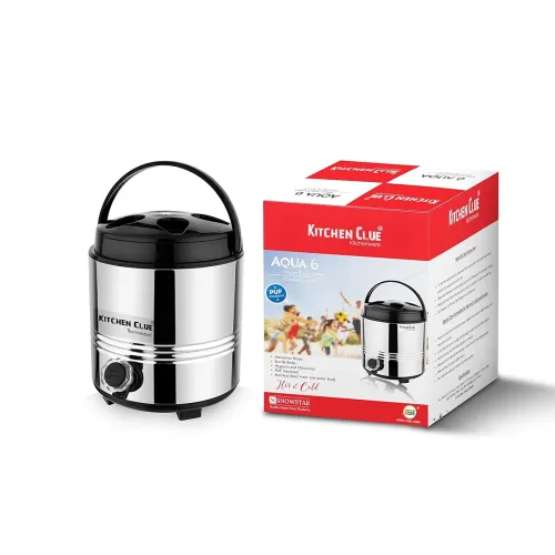 Image of Kitchen Clue Stainless Steel Water Jug Dispenser 5 Liters