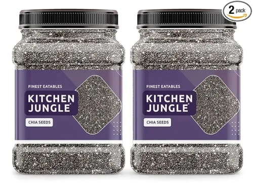Image of Kitchen Jungle Raw Chia Seeds 600 gm Jar pack of 2