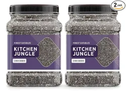 Kitchen Jungle Raw Chia Seeds 600 gm Jar pack of 2