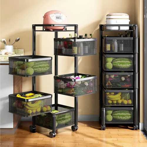 Image of iBELL TS595 Kitchen Rack 5 Tier Rotating Stand
