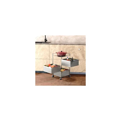 Image of Kitchenstory 360° Revolving 3-Layer Storage Rack