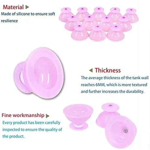 Image of Kiyo Acupressure Silicone Professional Vacuum Cupping Therapy Massage Suction Cups