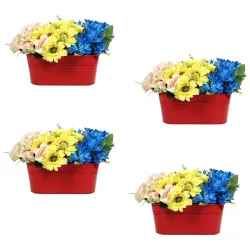 Klassic Oval Shape 12Inch Railing Metal Planter Pot