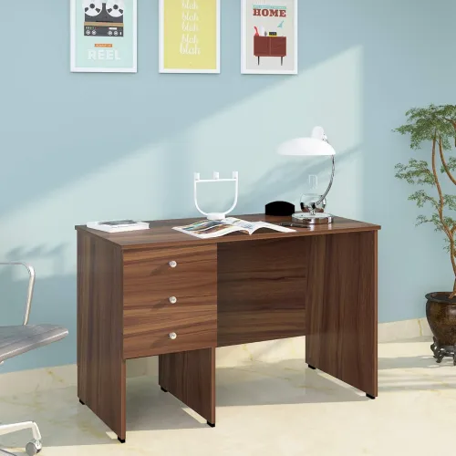 Image of Klaxon Magnolia Study Table - Asian Walnut