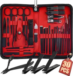 Koccido Professional-30 Piece Stainless Steel Nail Manicure Kit