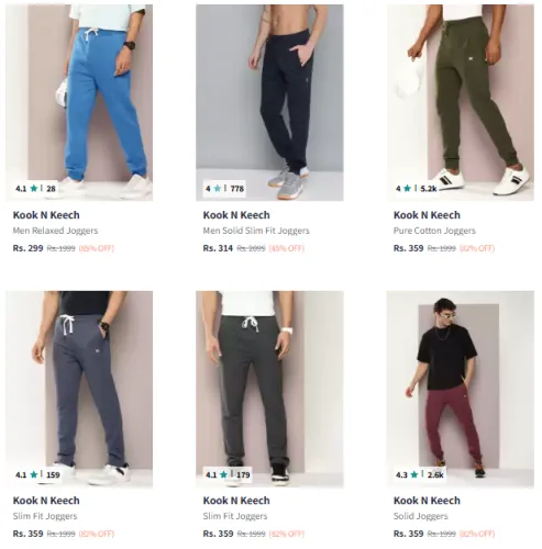 Image of Kook N Keech Brand Men's Joggers @ Up to 85% Discount