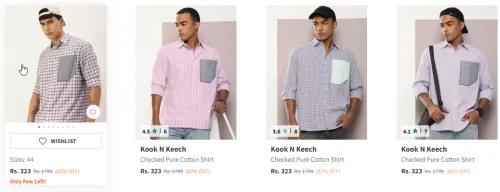 Image of Kook N Keech Men Checked Casual Shirt Starting At @₹323