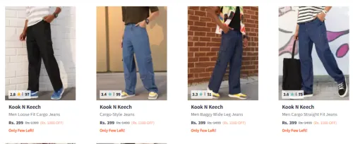 Image of Kook N Keech Men Fashion Cargo Starting @ ₹399