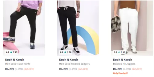 Image of Kook N Keech Men Fashion Trackpants Starting @ ₹399