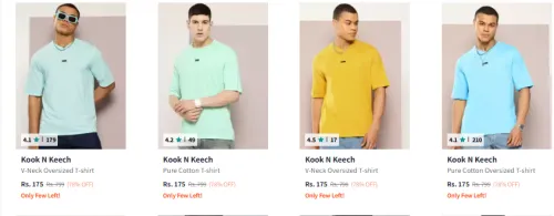 Image of Kook N Keech Men Printed T-shirt Minimum 80% Discount