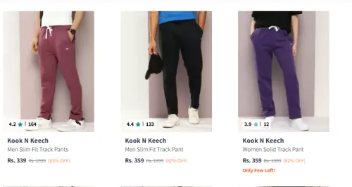 Image of Kook N Keech Men's Track Pants Starting at just ₹339