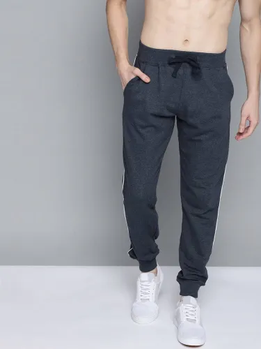 Image of Kook N Keech Men Solid Dark Blue Track Pants
