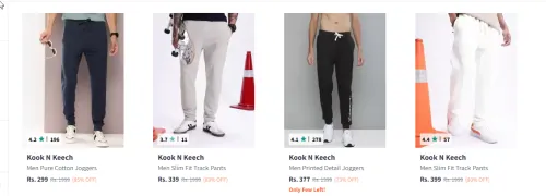 Image of Kook N Keech Men Track Pants Starting @ ₹299