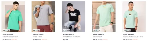 Image of Kook N Keech men's T-shirt staring @ ₹95