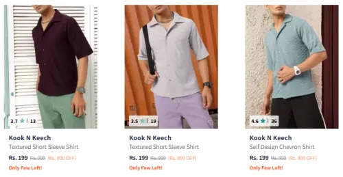 Image of Kook N Keech Short Sleeve Shirt Starting At @₹199