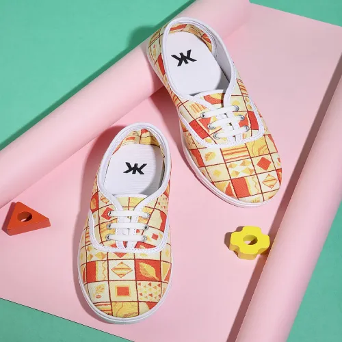 Image of Kook N Keech Women Geometric Printed Sneakers