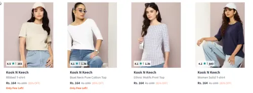 Image of Kook N Keech Women's T-shirt at 85% Discount