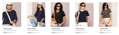 Image of Kook N Keech Women T-shirts Starting @₹131